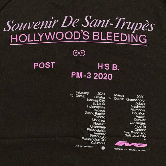 Post Malone Hollywood’s Bleeding Saint Tropez Concert Tee T-Shirt - Picture 4 of 4